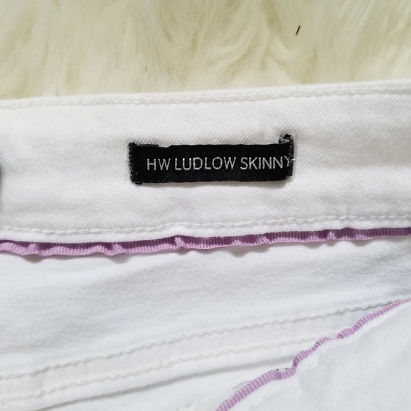 High Rise Ludlow Skinny Button Fly Distressed Jean - Picture 6 of 12